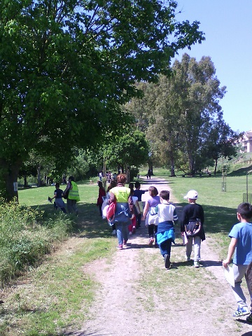 A passeggio nel parco del Tevere
